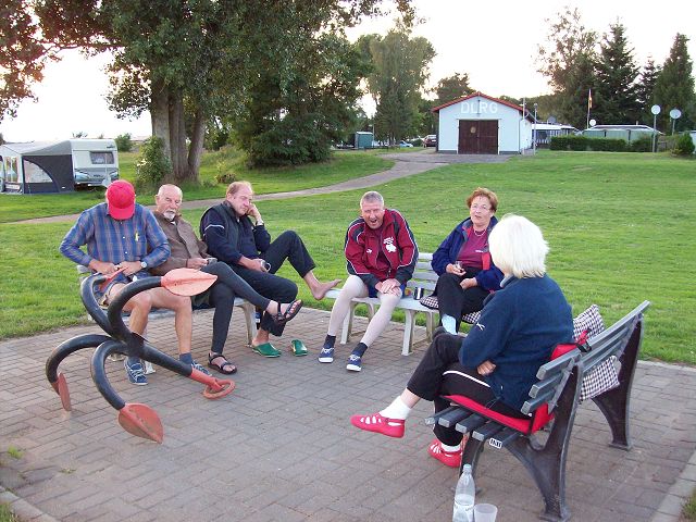 in gemütlicher Runde